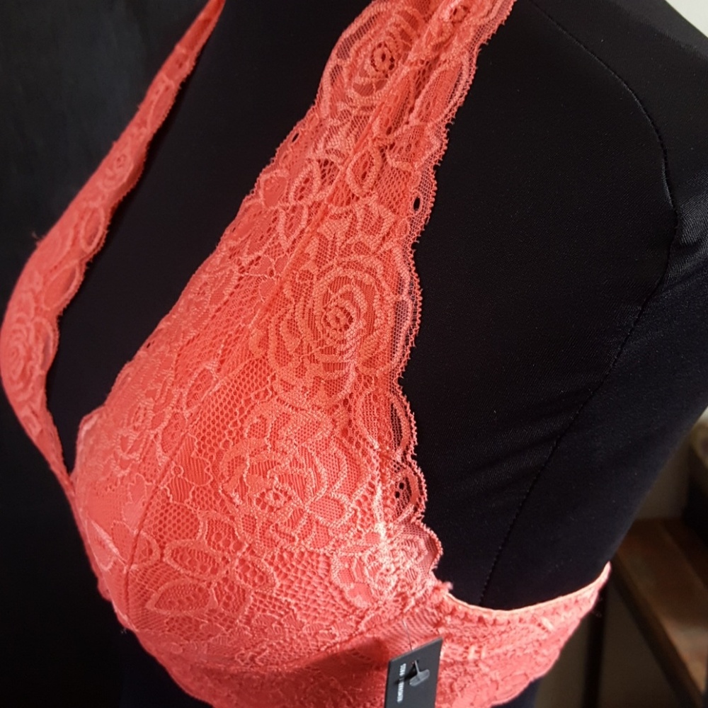 ⬇Free Press Lingerie coral spice bralette NWT sz M - Picture 3 of 4